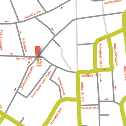 Anfahrtsplan Frauenberatungsstelle Leverkusen